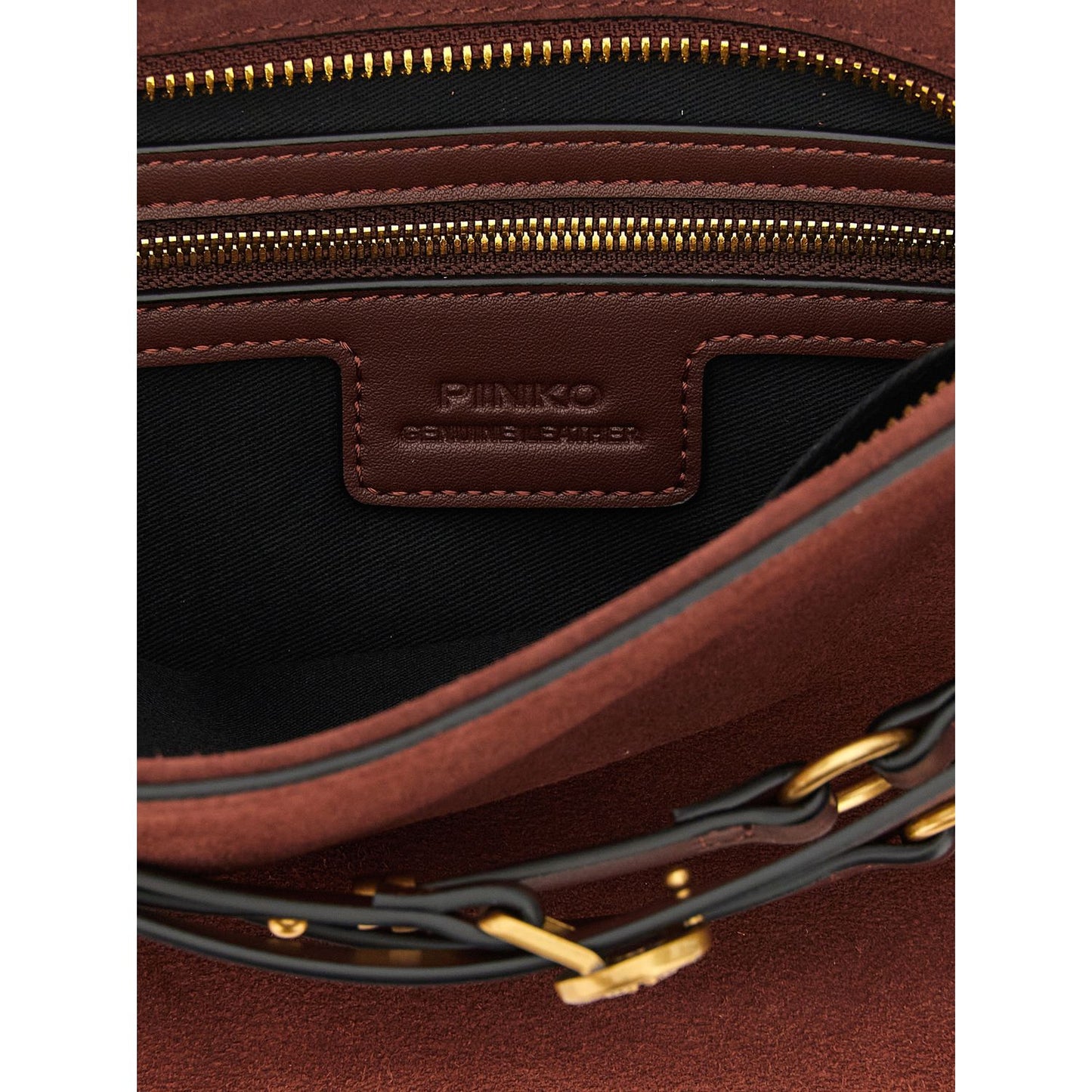 PINKO Bordeaux Lamb Leather Shoulder Bag