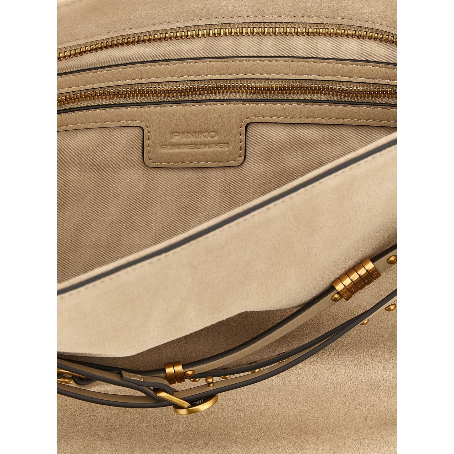 PINKO Beige Cowhide Shoulder Bag