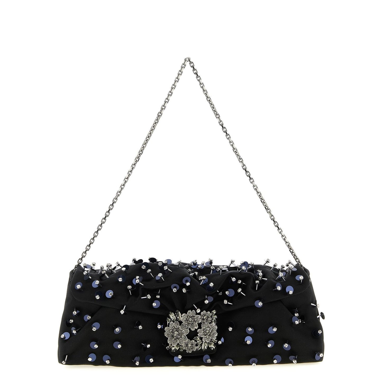 Roger Vivier Black Viscose Clutch Bag