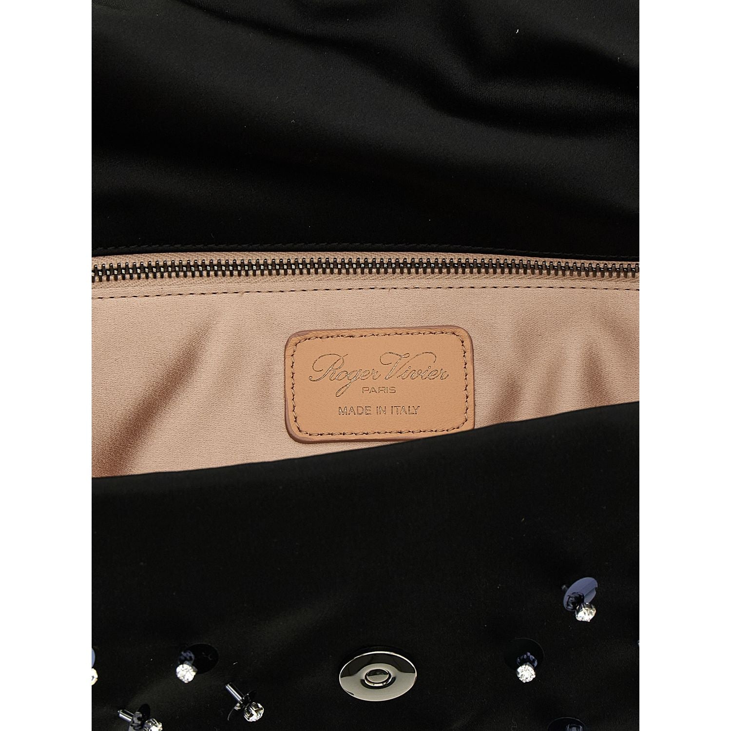 Roger Vivier Black Viscose Clutch Bag