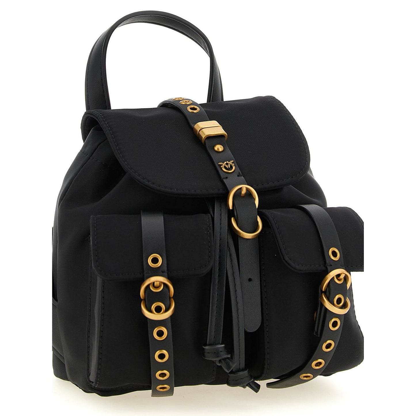PINKO Black Polyamide Backpack