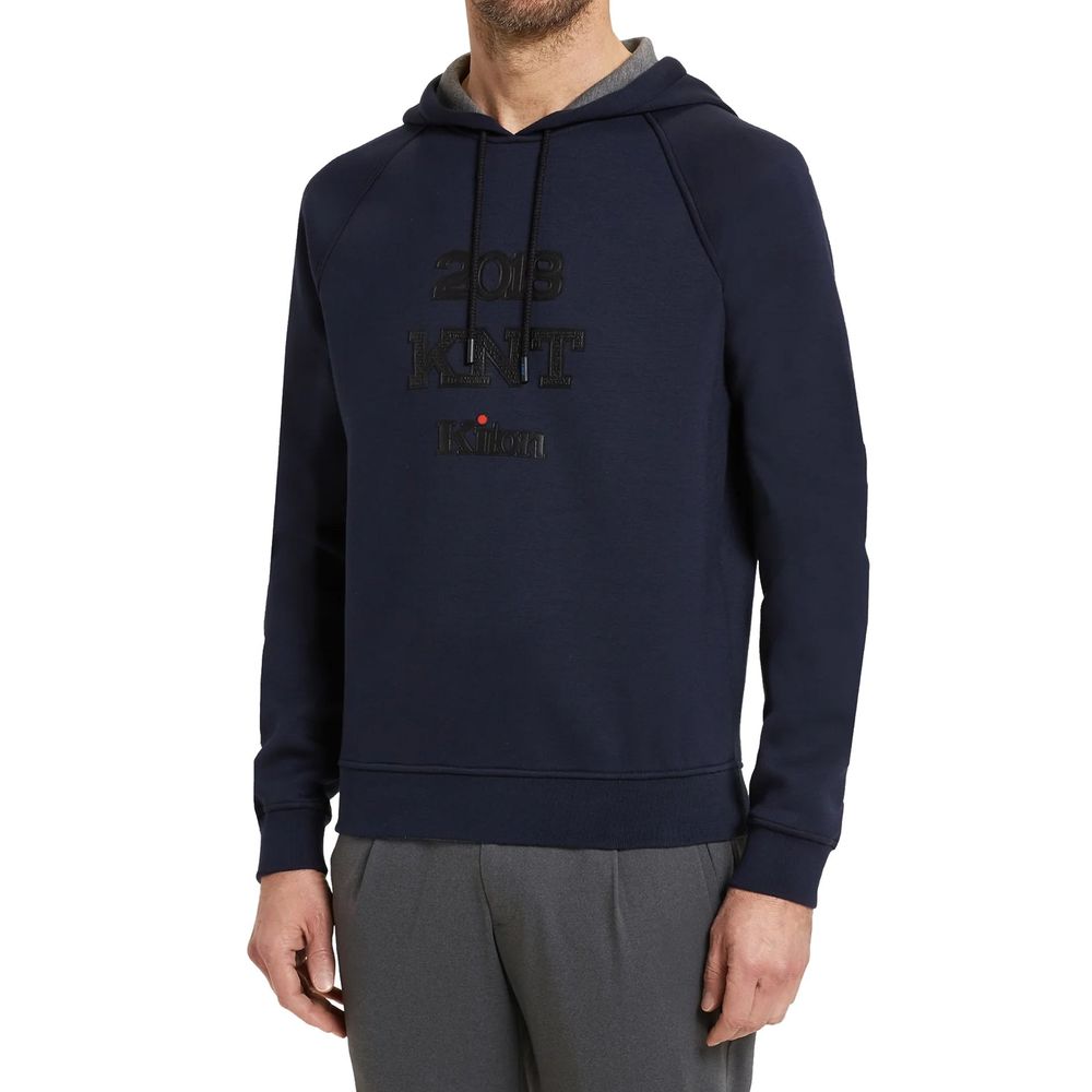 KNT KITON Blue Elastane Sweatshirt
