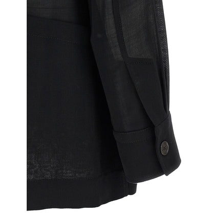 Ferragamo Black Virgin Wool Blouse