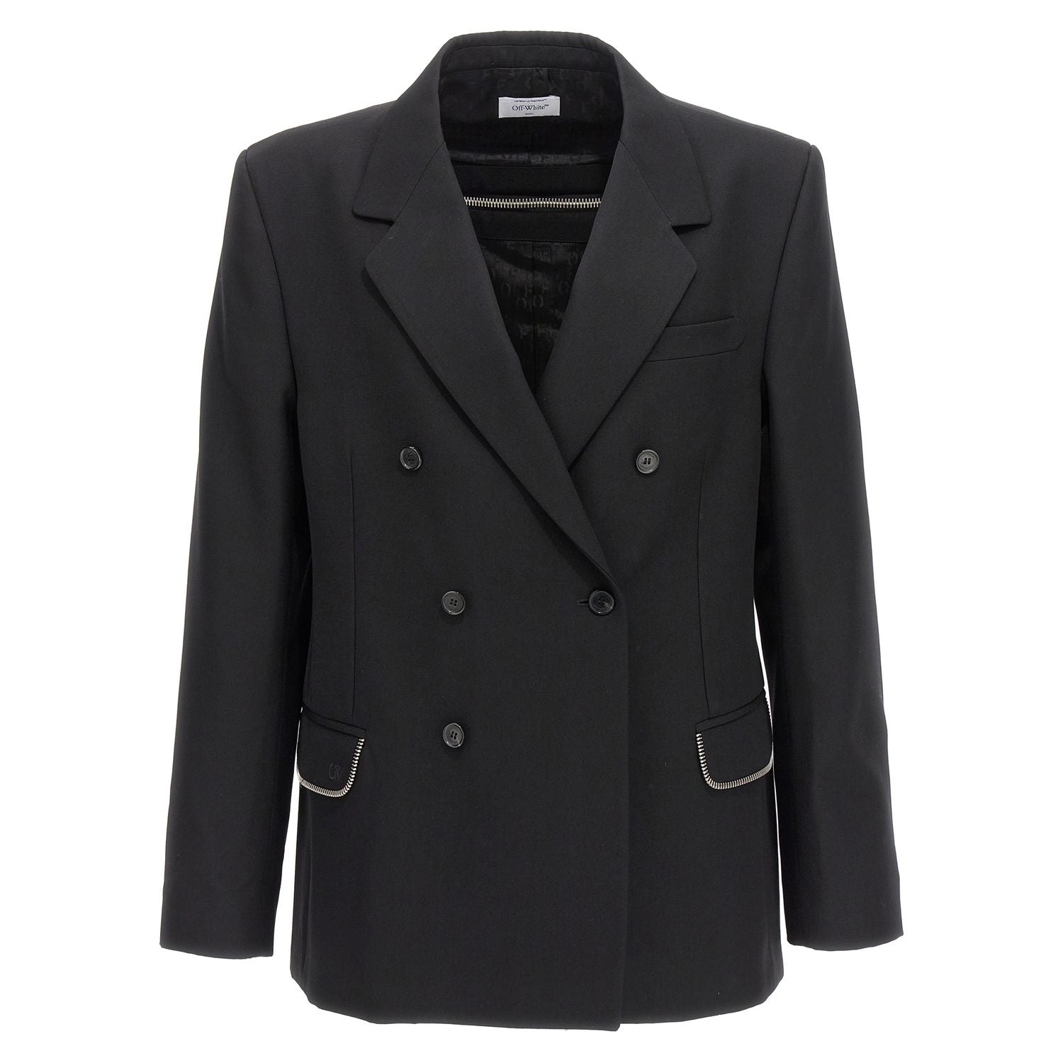 Off-White Black Virgin Wool Blazer