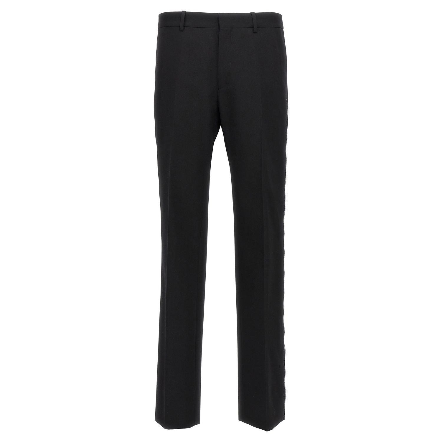 Off-White Black Virgin Wool Dress Pants