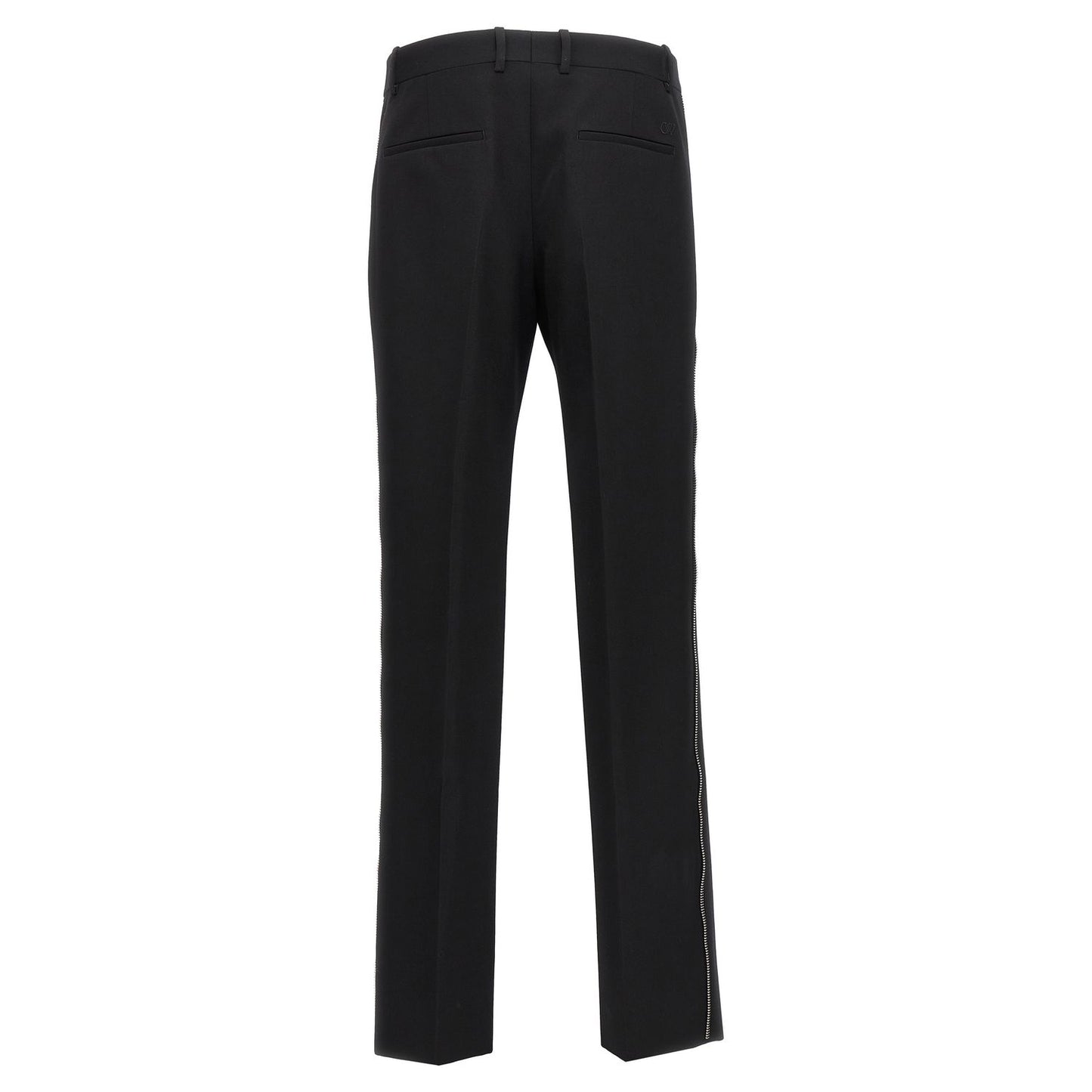 Off-White Black Virgin Wool Dress Pants