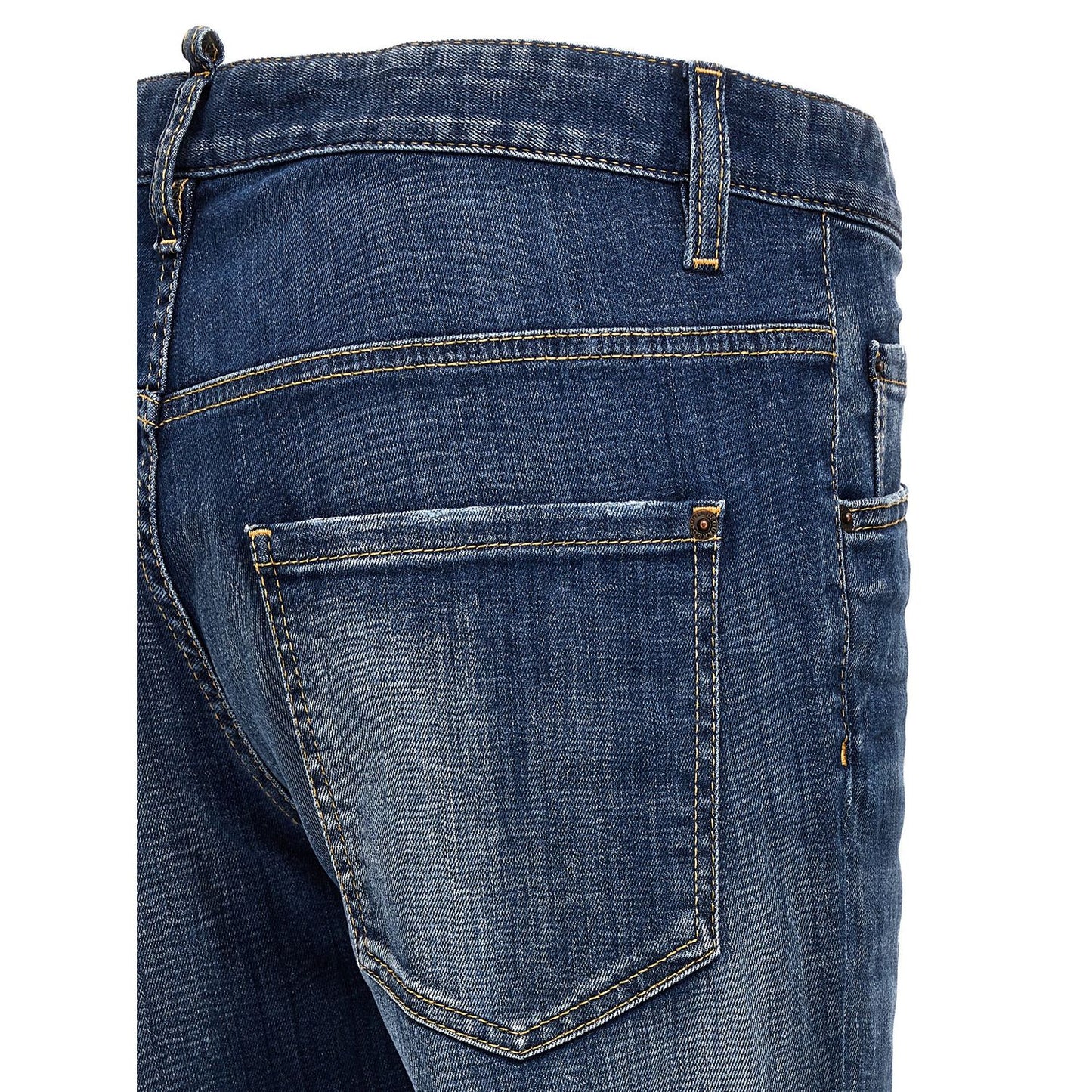 Dsquared² Blue Cotton Relaxed Fit Jeans