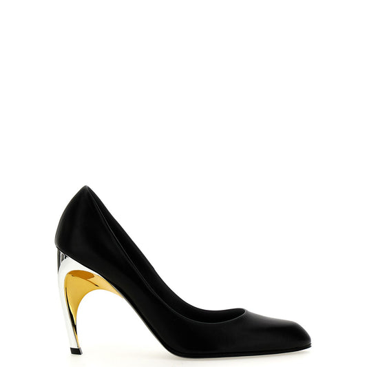 Alexander McQueen Black Lambskin High Heel Pumps