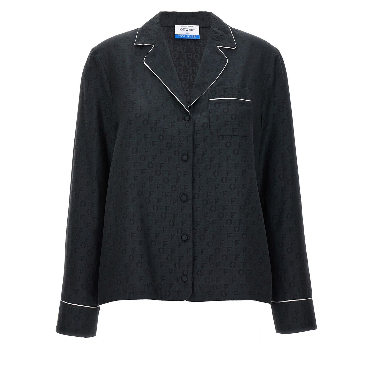 Off-White Black Silk Blouse