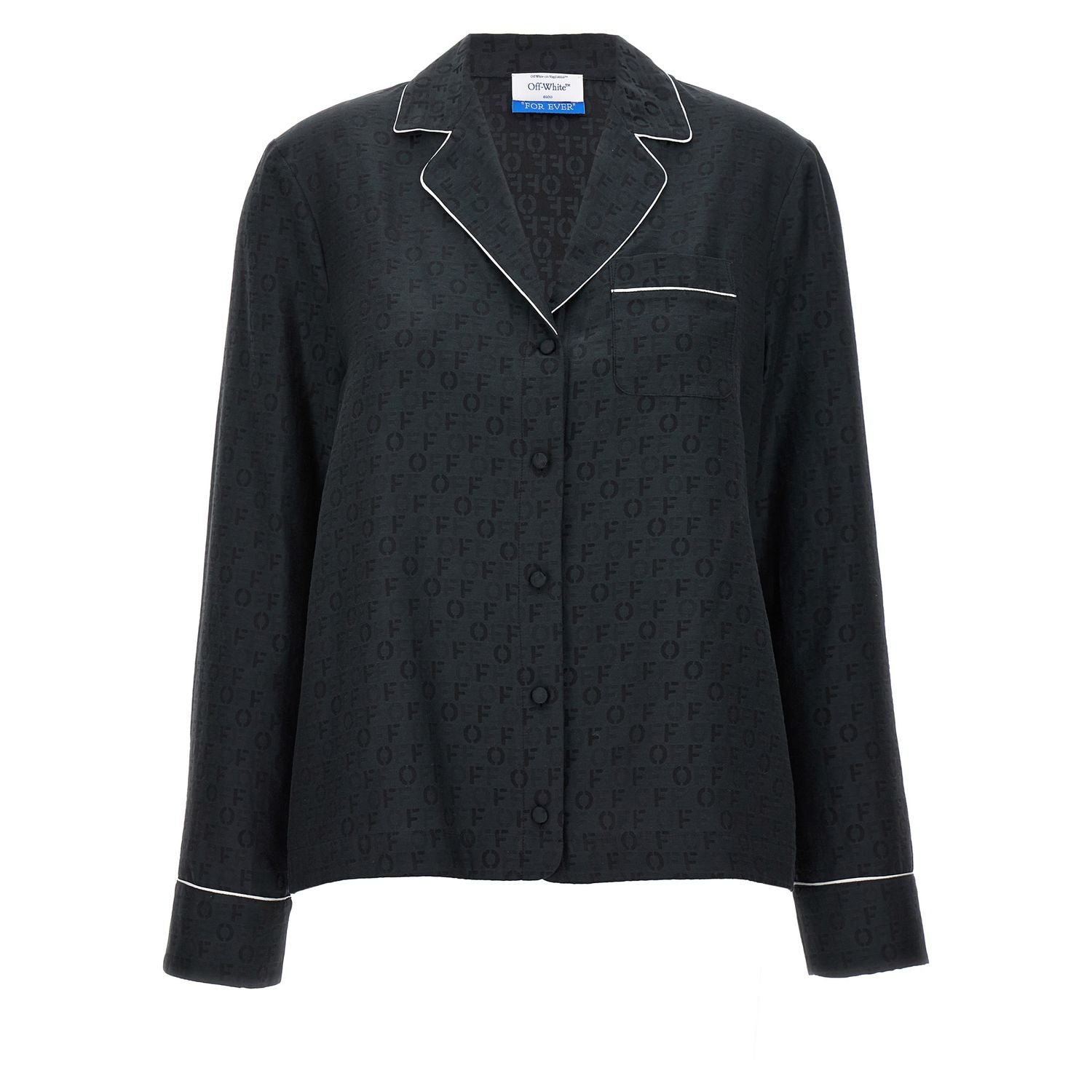 Off-White Black Silk Blouse