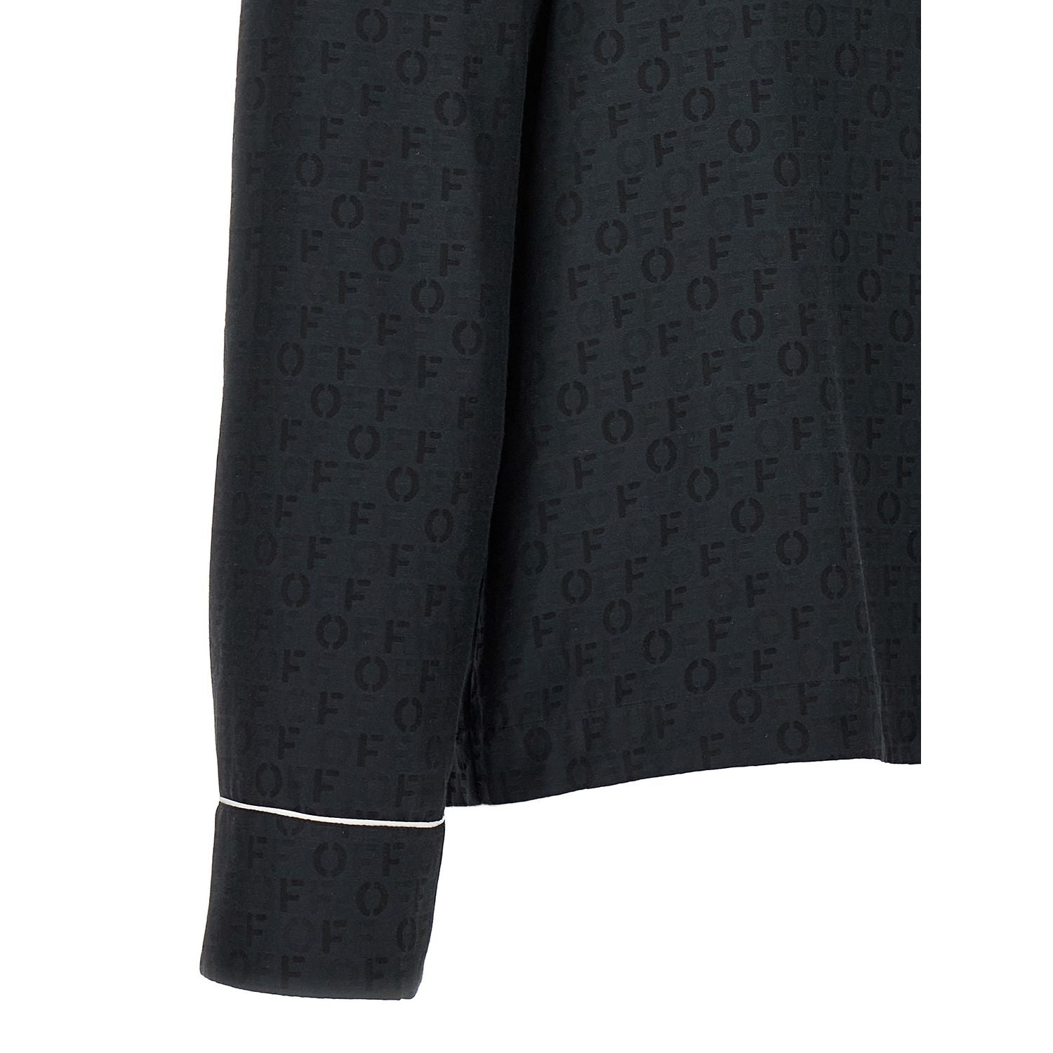 Off-White Black Silk Blouse