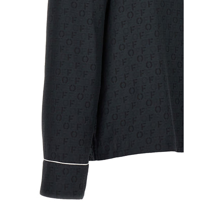 Off-White Black Silk Blouse