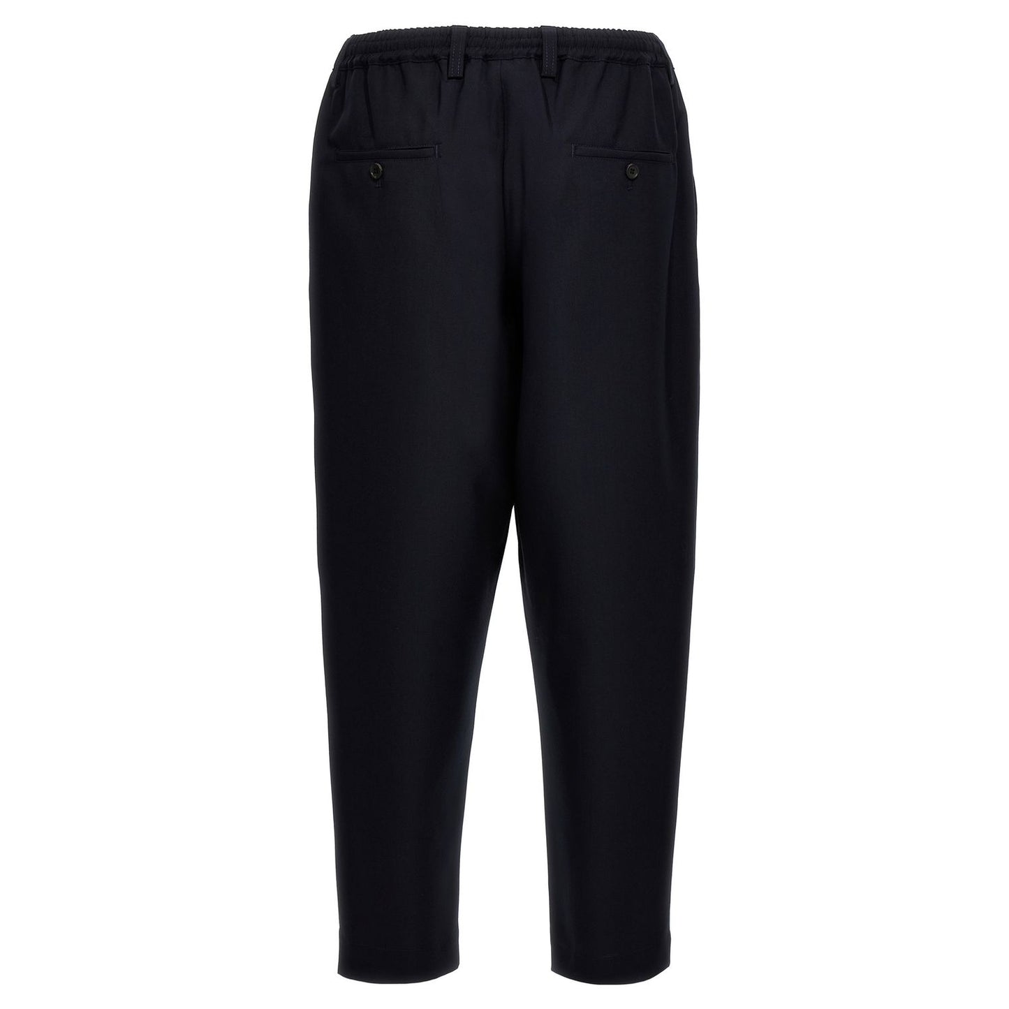 Marni Blue Virgin Wool Cropped Pants