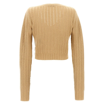 Max Mara Beige Wool Cardigan