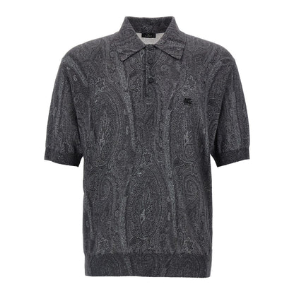 Etro Multicolor Silk Polo Shirt