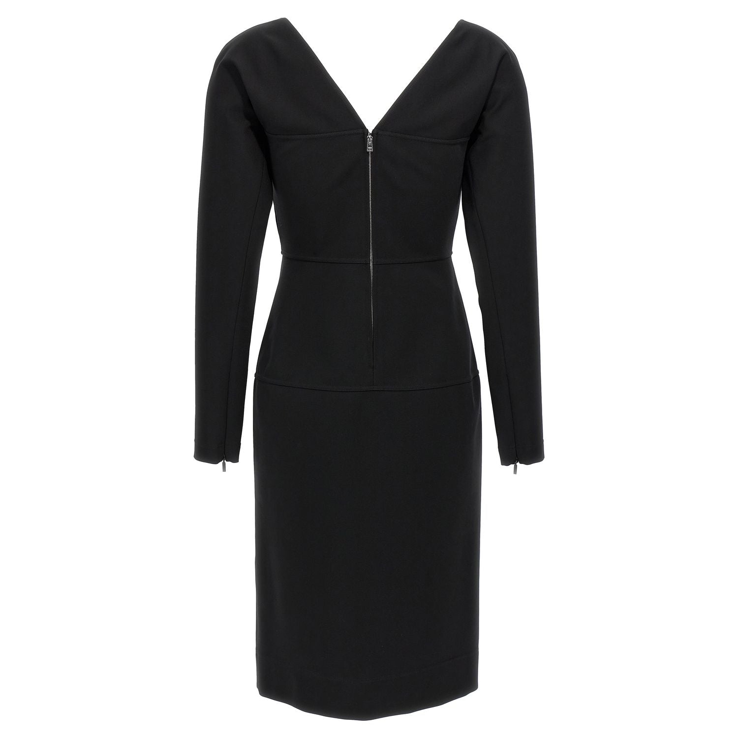 Fendi Black Viscose Midi Dress