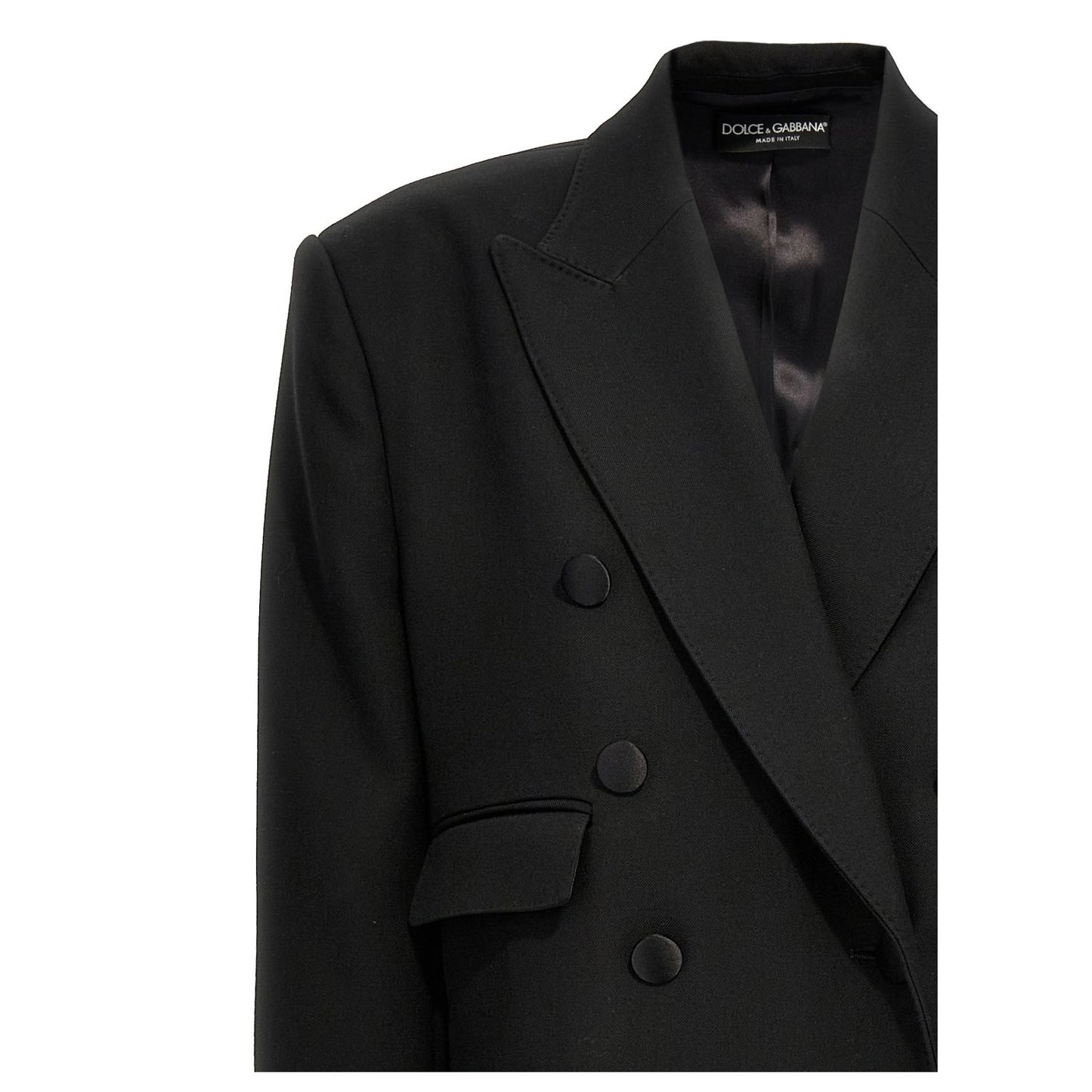 Dolce & Gabbana Black Virgin Wool Coat