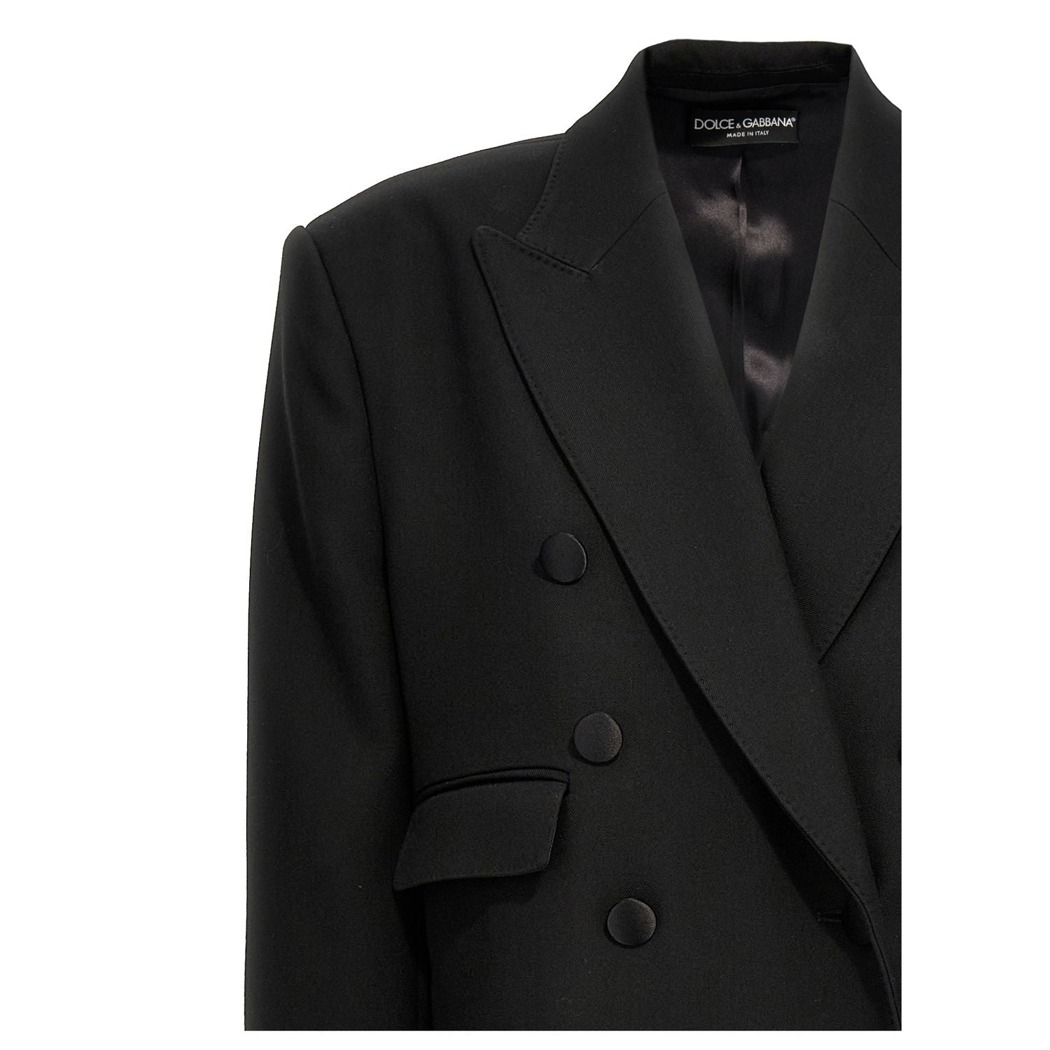 Dolce & Gabbana Black Virgin Wool Coat