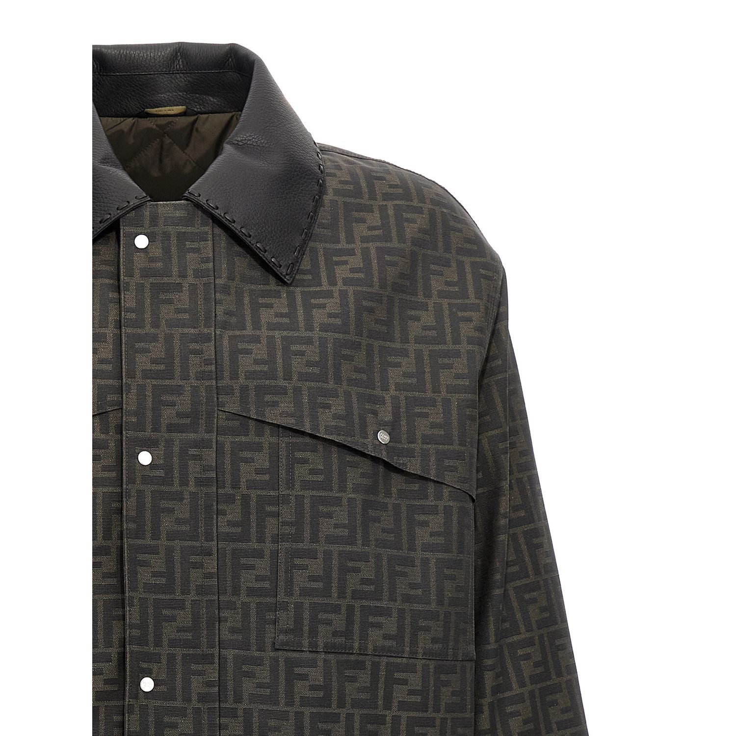 Fendi Brown Polyester Full-Length Jacket