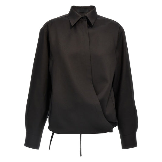 Valentino Garavani Black Wool Blouse