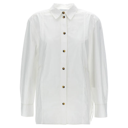 Ganni White Cotton Blouse