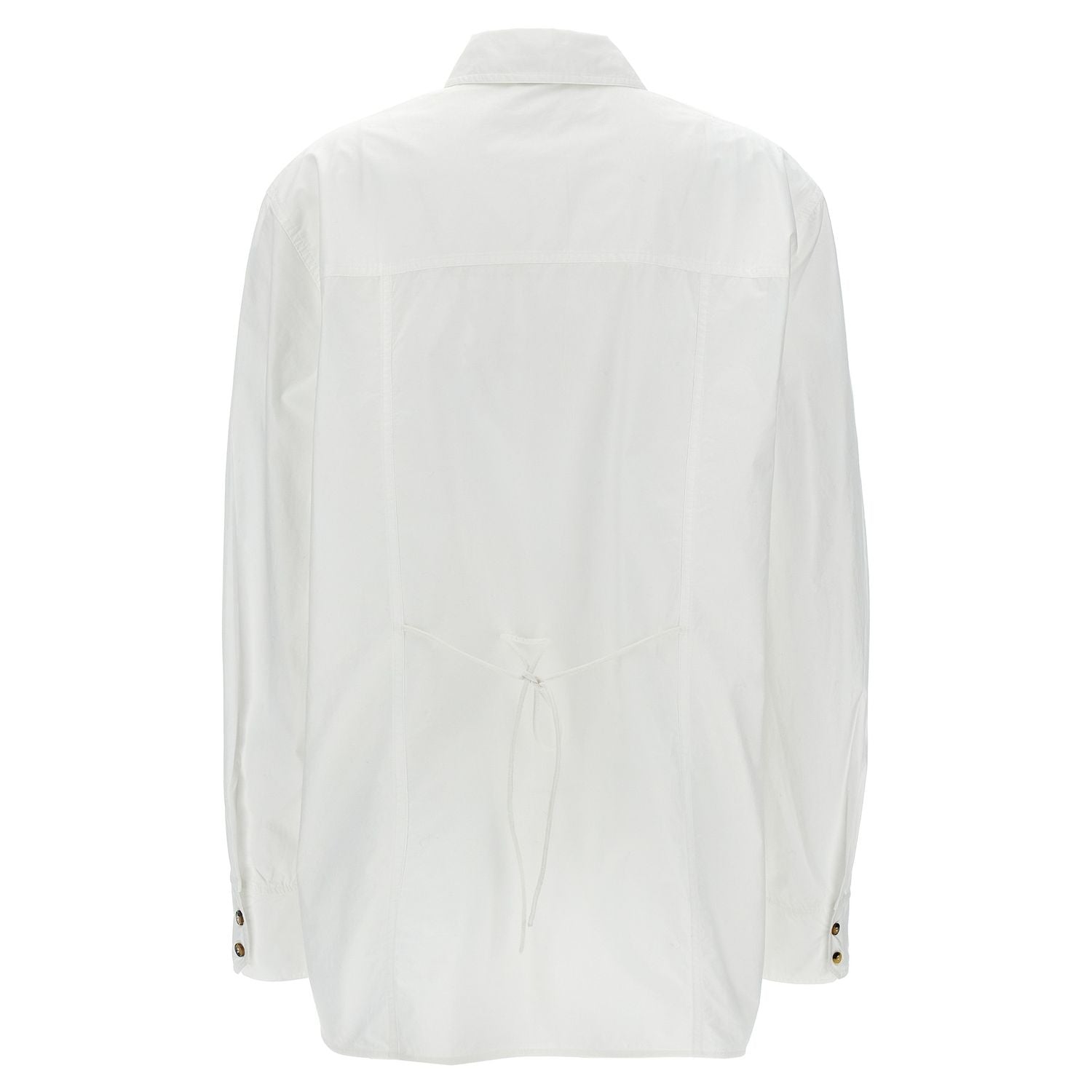 Ganni White Cotton Blouse