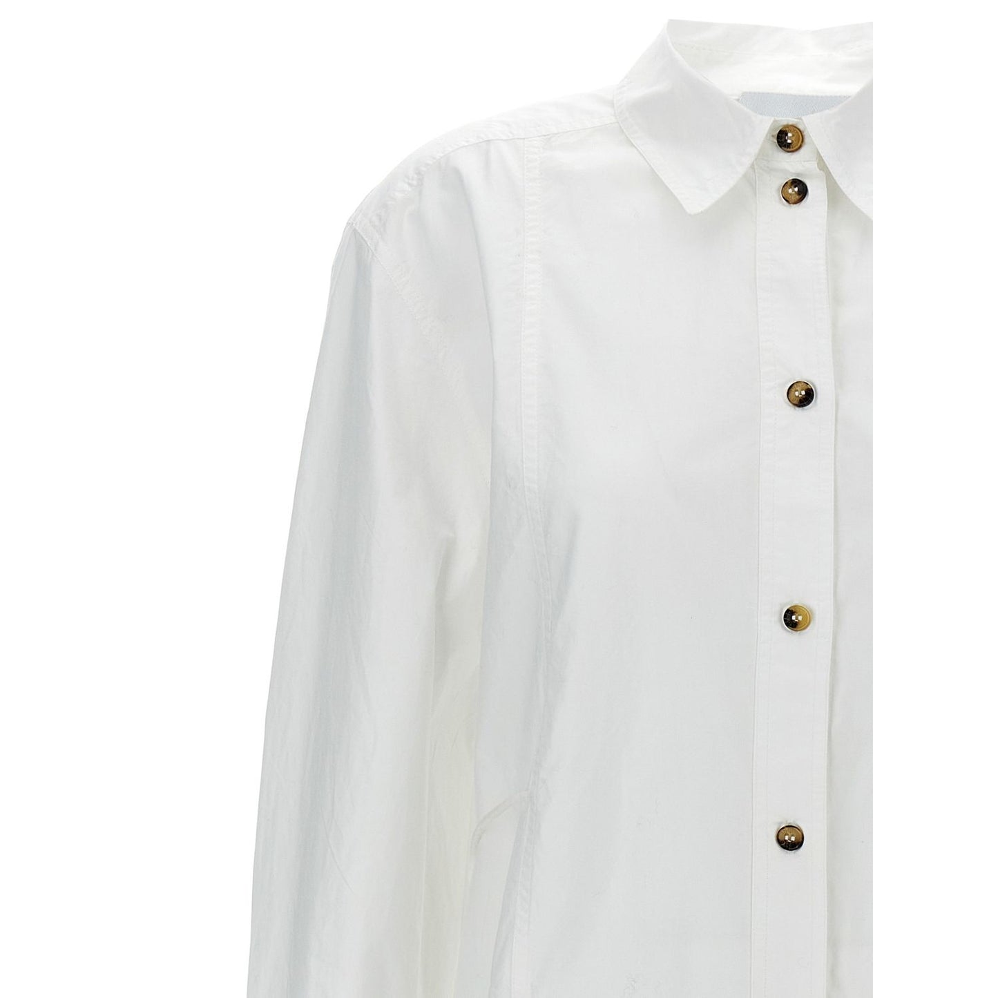 Ganni White Cotton Blouse