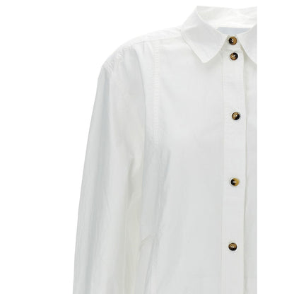 Ganni White Cotton Blouse