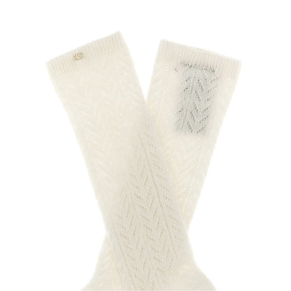 Valentino Garavani White Wool Socks
