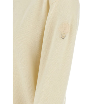 MONCLER GENIUS White Wool Cardigan