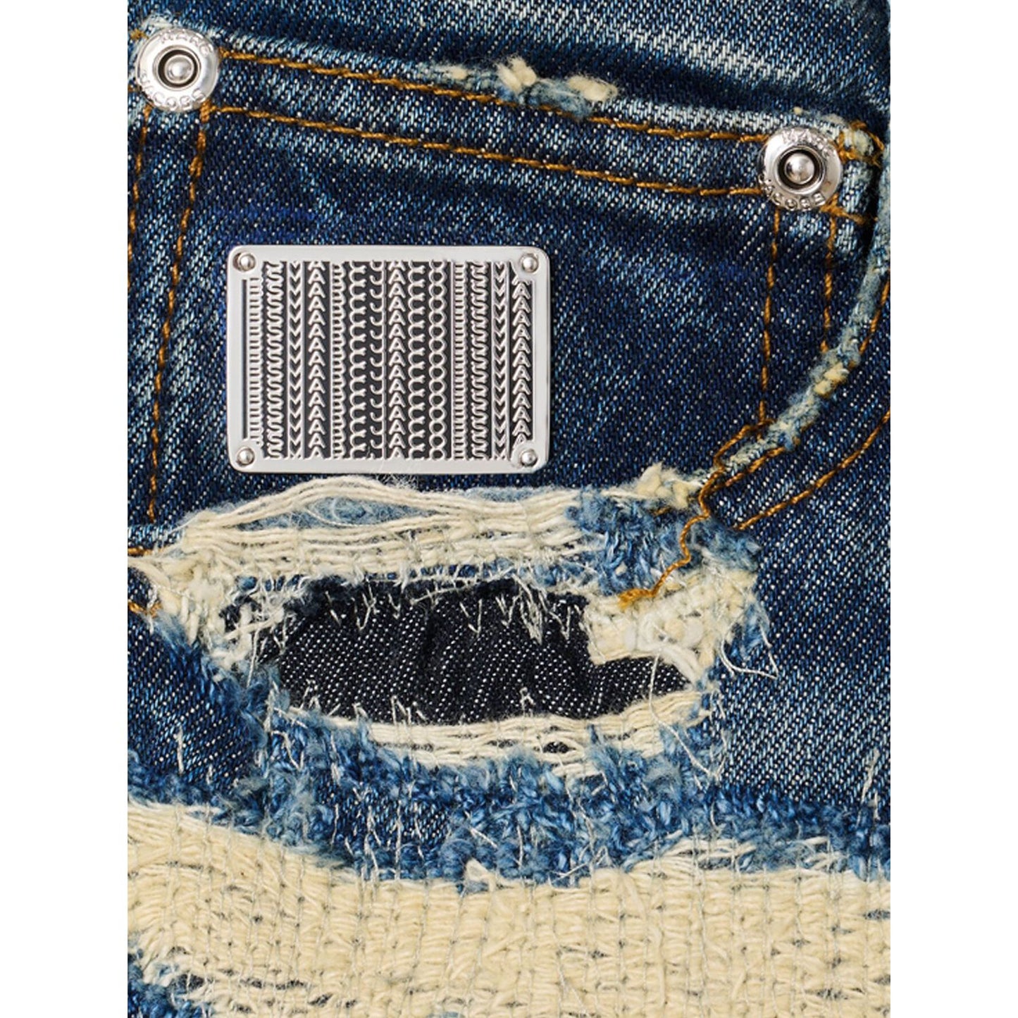 Marc Jacobs Blue Cotton Straight-Leg Jeans