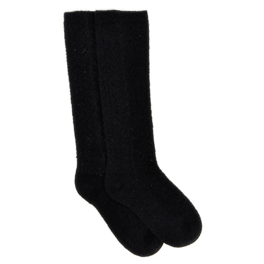 Valentino Garavani Black Wool Socks
