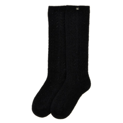 Valentino Garavani Black Wool Socks