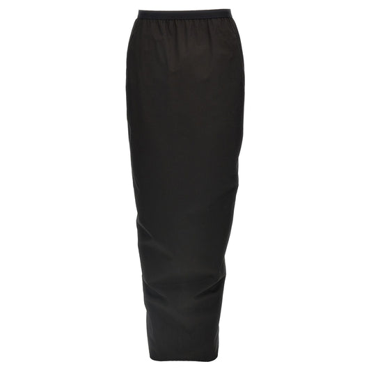 Rick Owens Black Cotton Mini Skirt