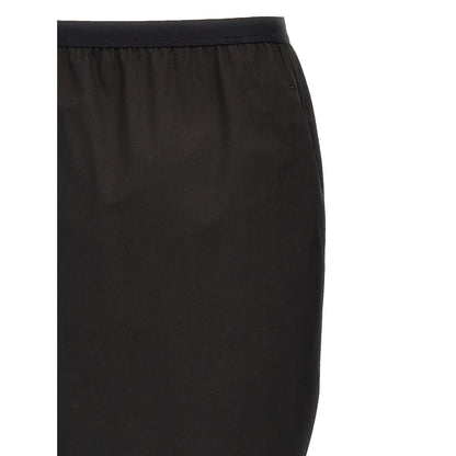 Rick Owens Black Cotton Mini Skirt