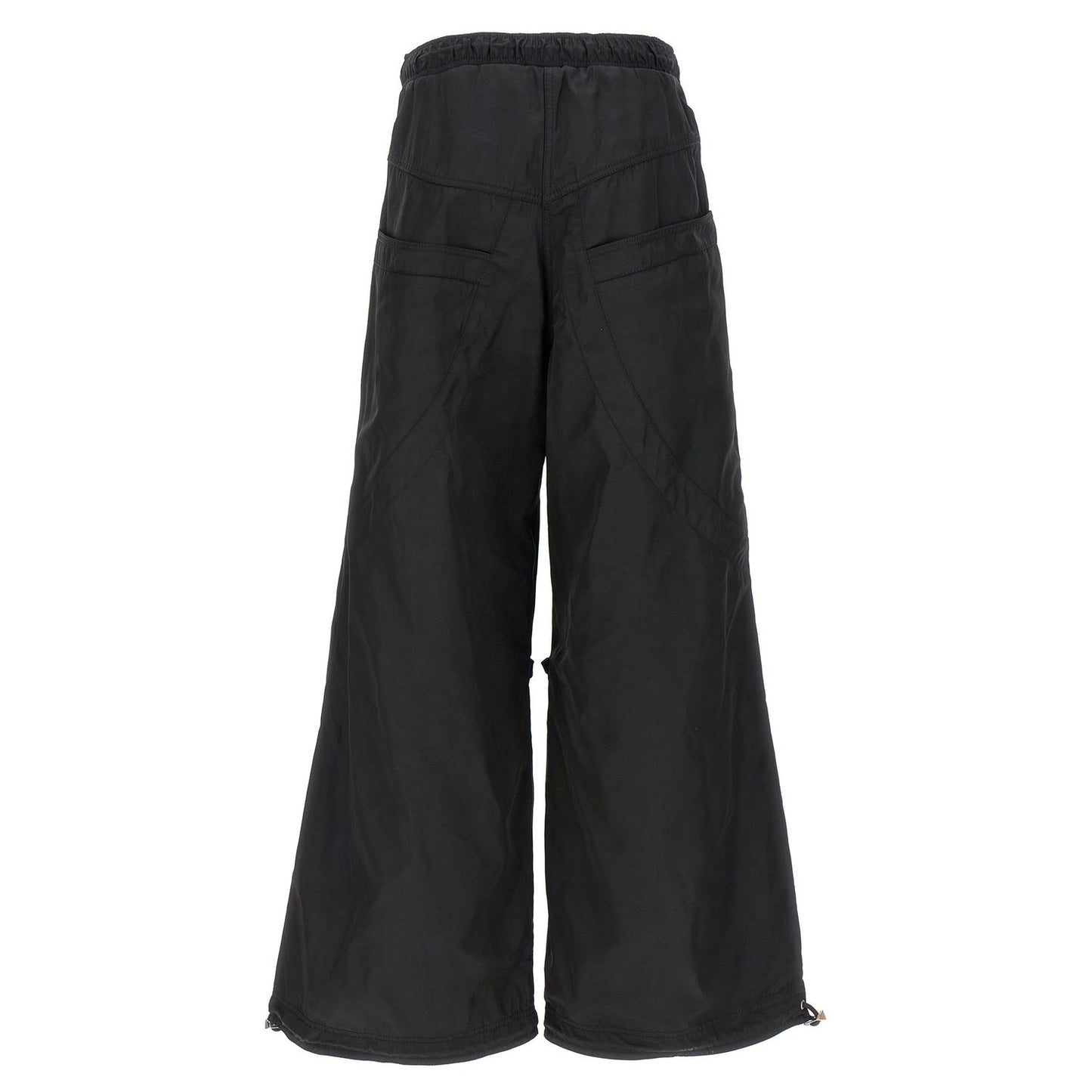 The Attico Black Polyester Casual Pants