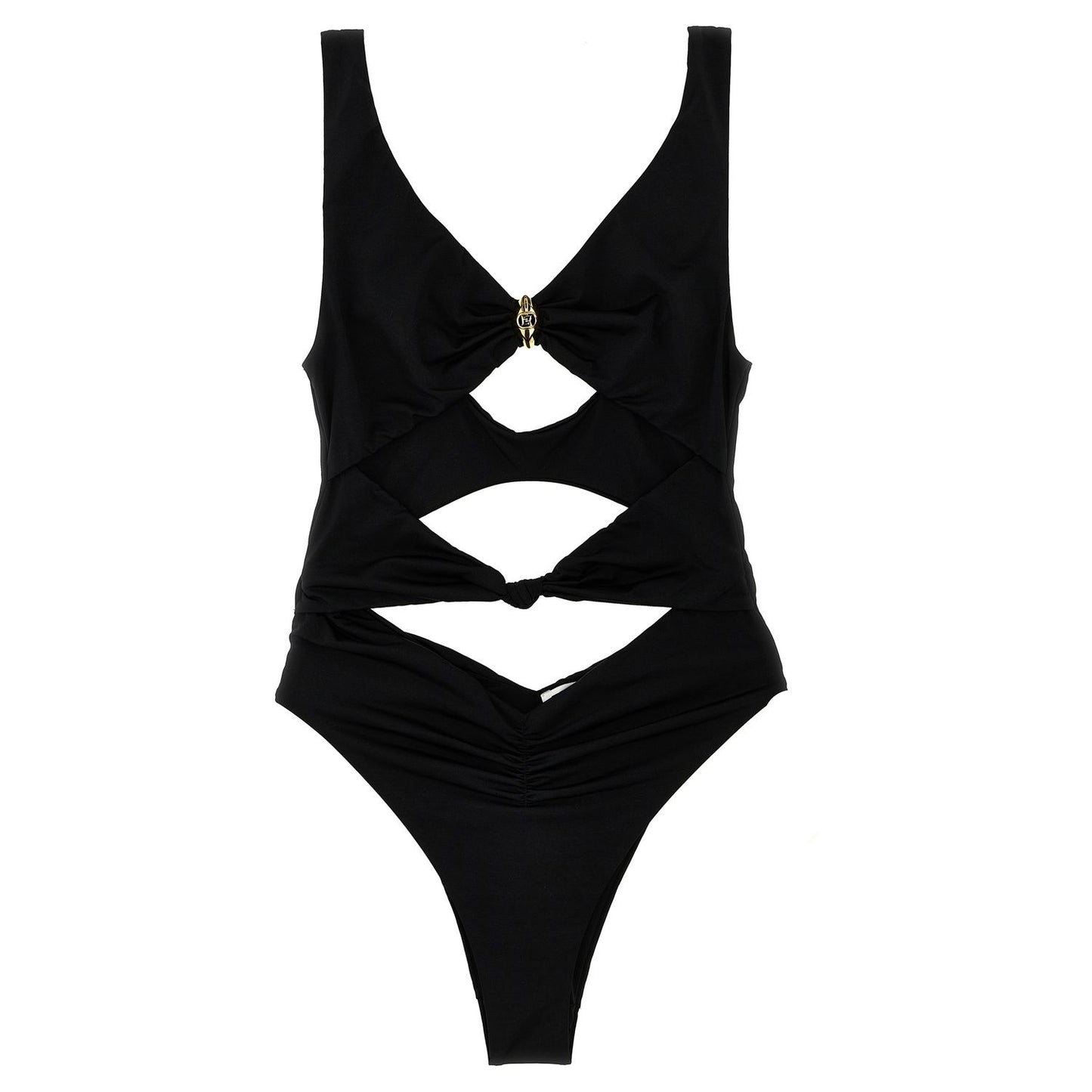 Elisabetta Franchi Black Polyamide One-Piece Swimsuit