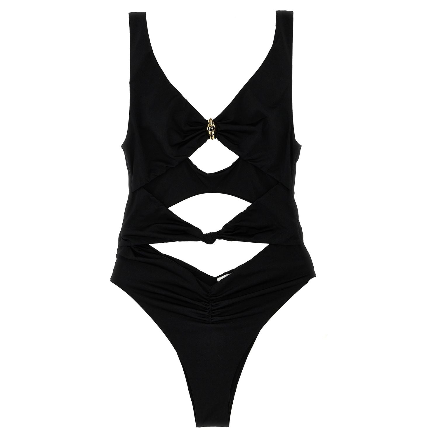 Elisabetta Franchi Black Polyamide One-Piece Swimsuit