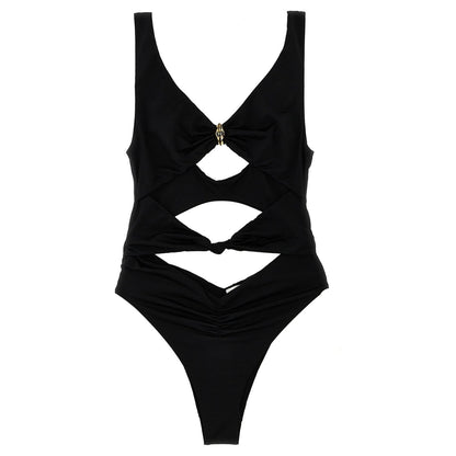 Elisabetta Franchi Black Polyamide One-Piece Swimsuit