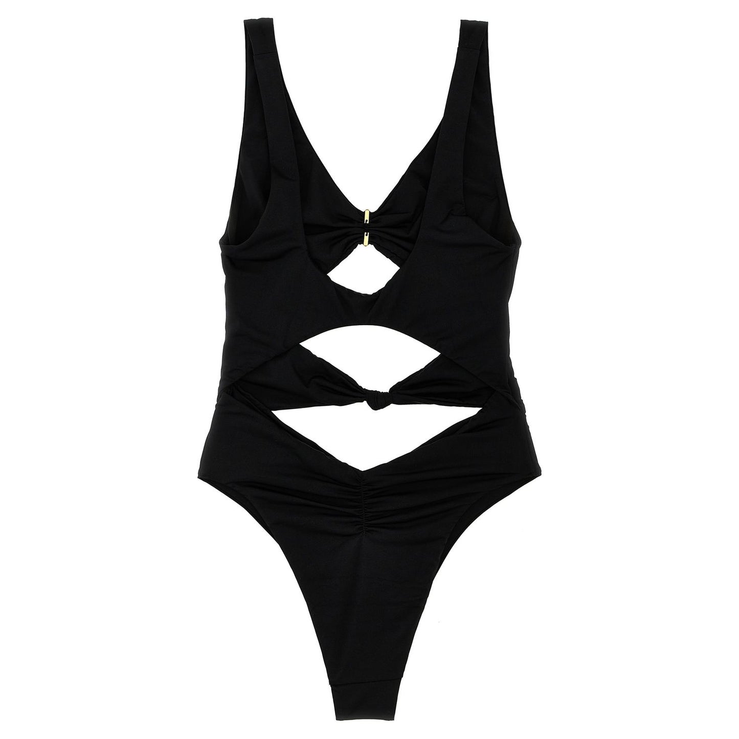 Elisabetta Franchi Black Polyamide One-Piece Swimsuit
