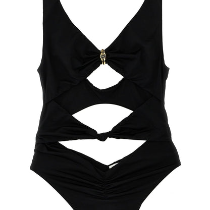 Elisabetta Franchi Black Polyamide One-Piece Swimsuit