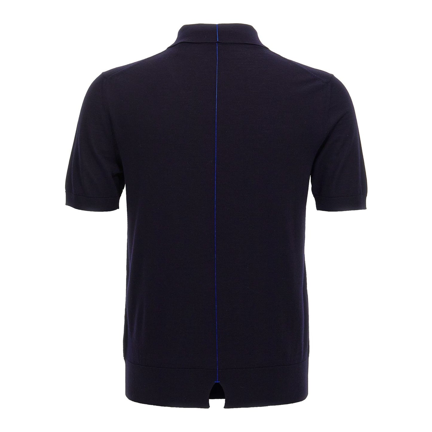 Burberry Blue Wool Polo Shirt