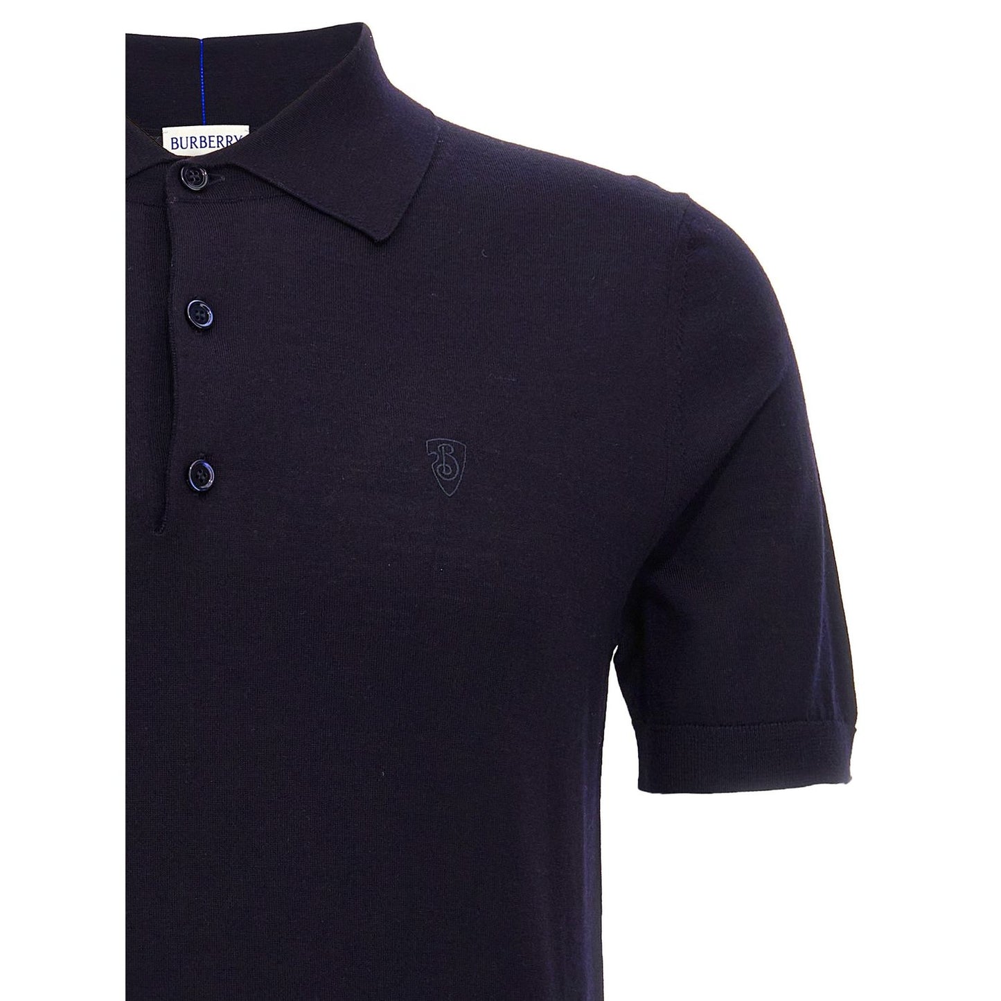 Burberry Blue Wool Polo Shirt