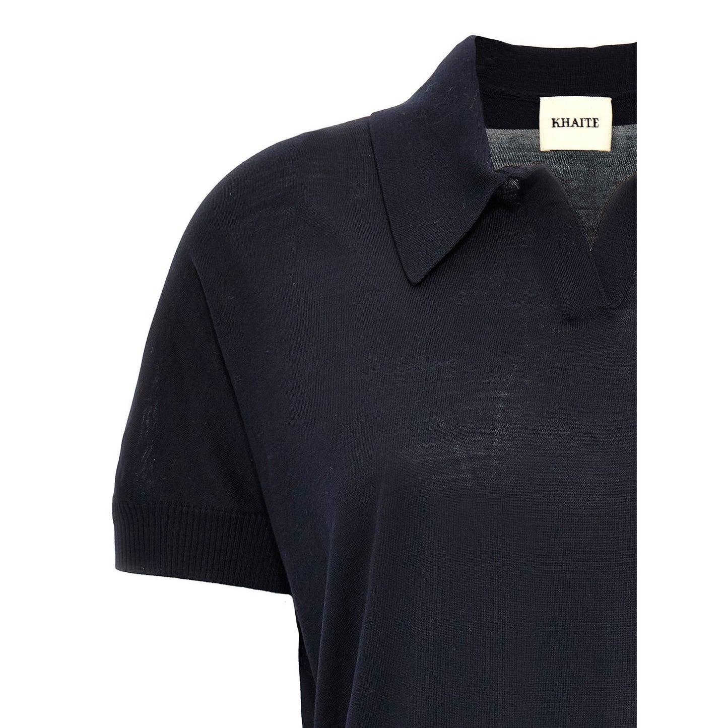 Khaite Blue Wool Shortsleeve Shirt