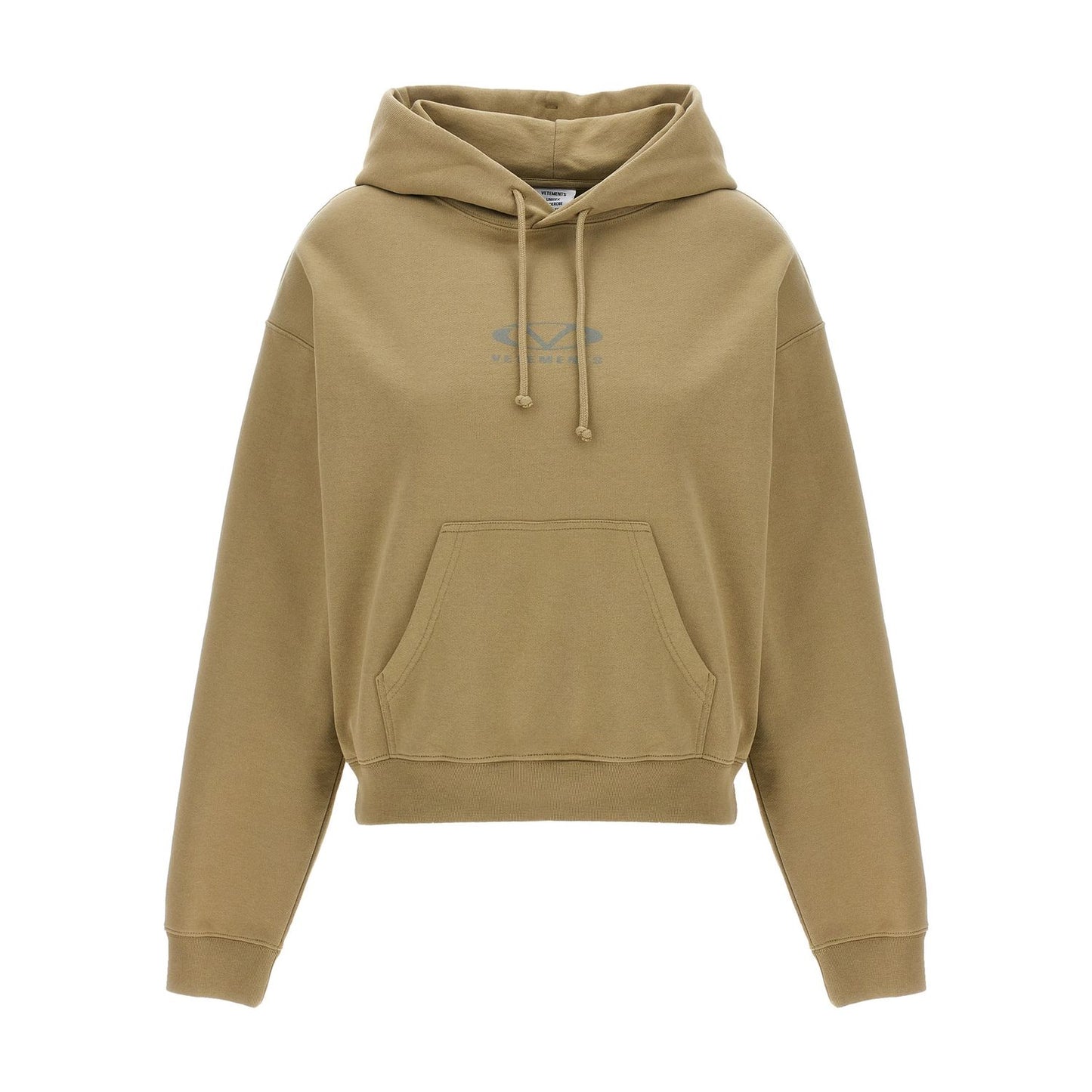 Vetements Beige Cotton Hoodie
