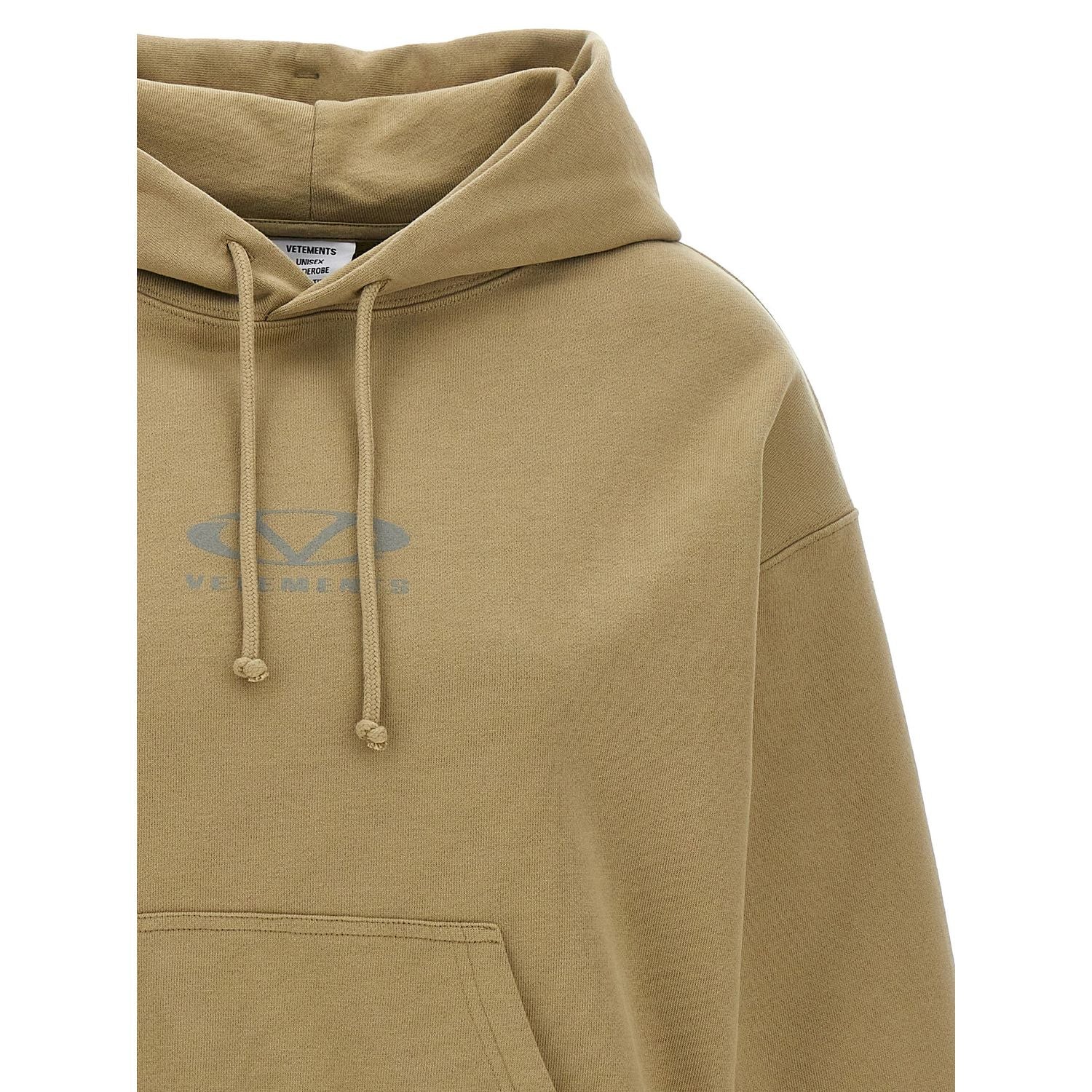 Vetements Beige Cotton Hoodie