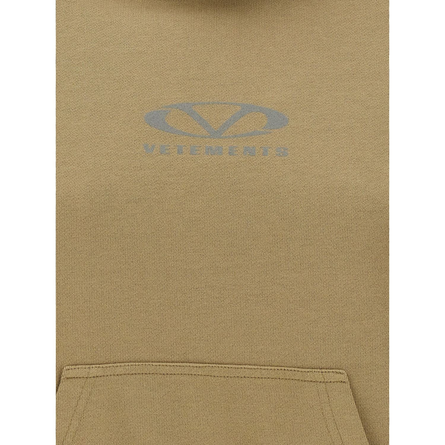 Vetements Beige Cotton Hoodie
