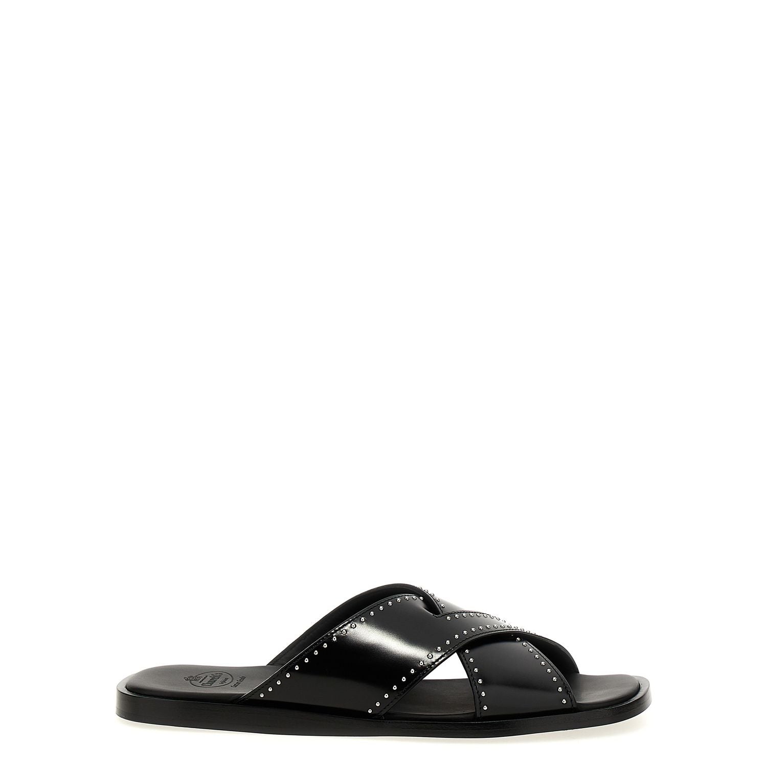 Church's Black Calf Leather Bos Taurus Slides