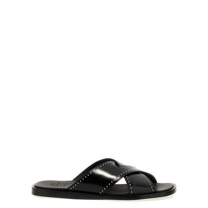Church's Black Calf Leather Bos Taurus Slides