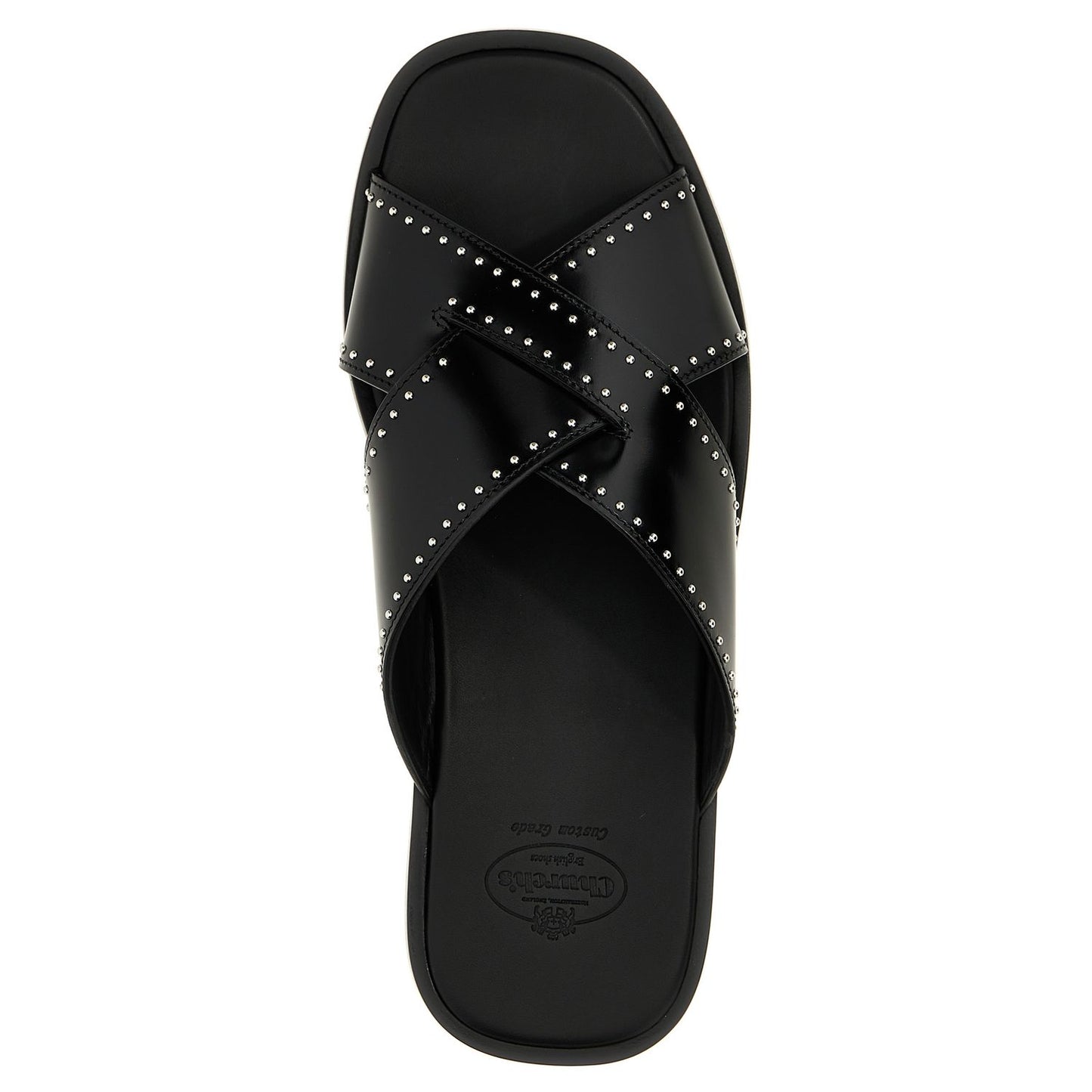 Church's Black Calf Leather Bos Taurus Slides
